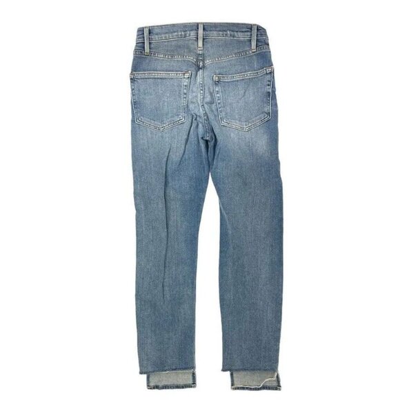 Frame Womens Le Original Straight Leg Jeans Blue Step Hem Medium Wash Slim 23 - Picture 2 of 12